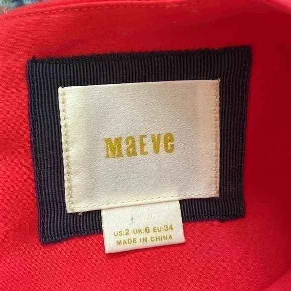 Maeve Wendy sailboat red tailored pocket lined dress 2 - Picture 4 of 8